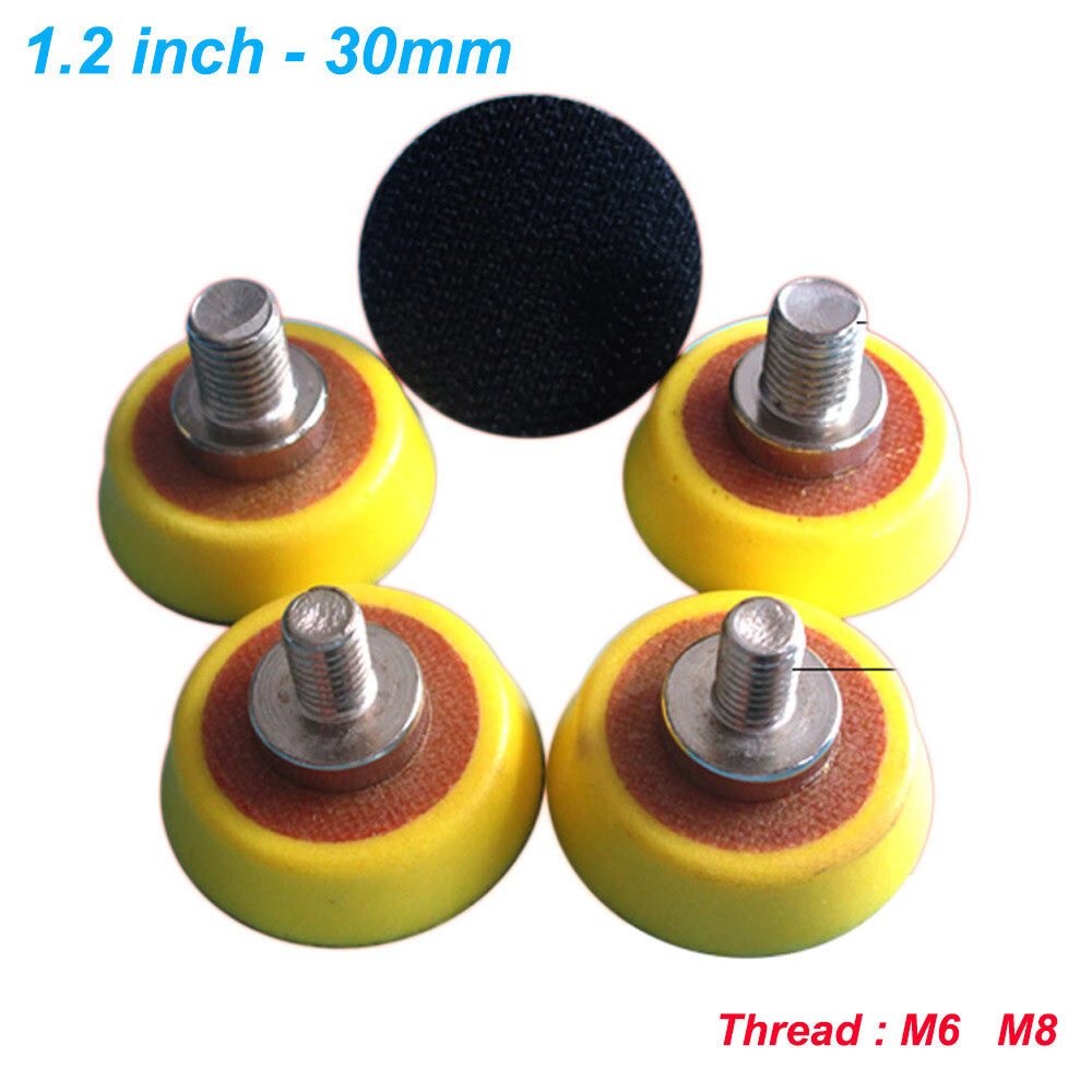 1.2″ Hook and Loop Pad Backing Plate 30mm Buffing Polishing Sanding Thread M6 M8