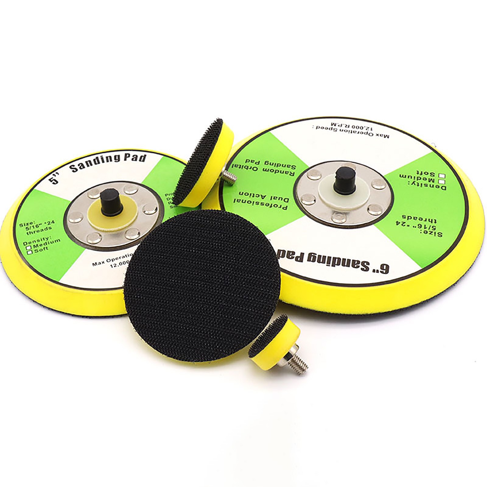 1” – 5 ” Hook Loop Backing Pad With M5 M6 M8 Thread For Sanding Discs Air Sander