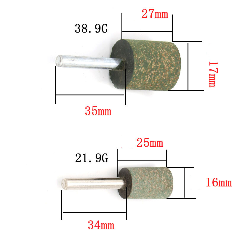 Cylindrical Sesame Grinding Head Jade Polishing Grinder Rotary Tools 6mm Shank