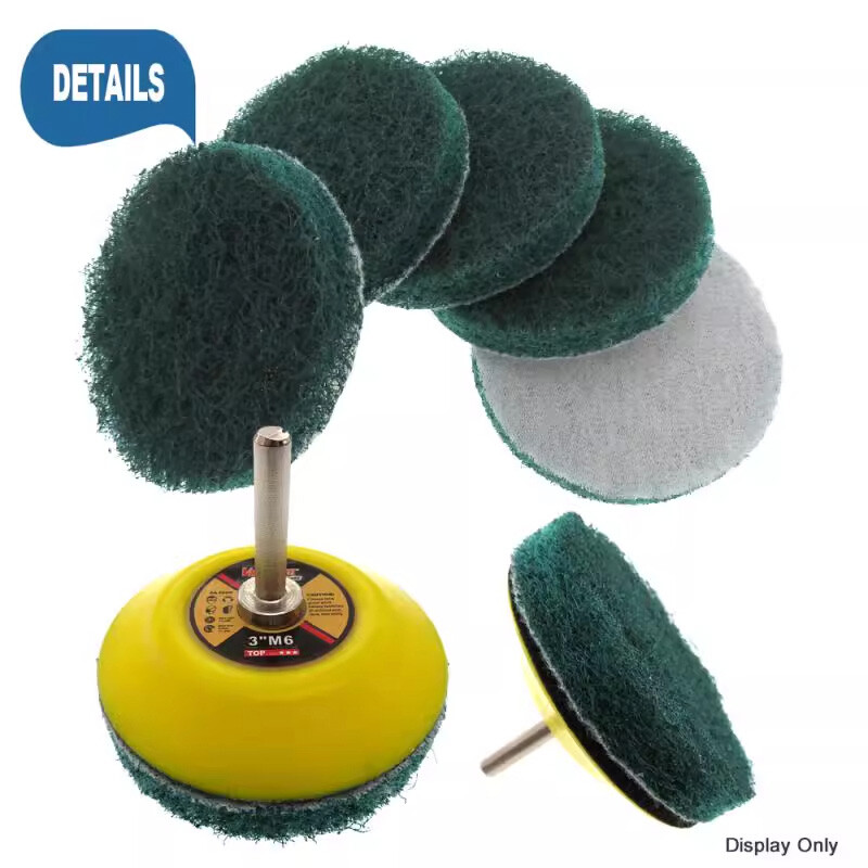 3″ 75mm Hook & Loop Scouring Pads Flocking Sanding Discs 240-3000 Grit Polishing