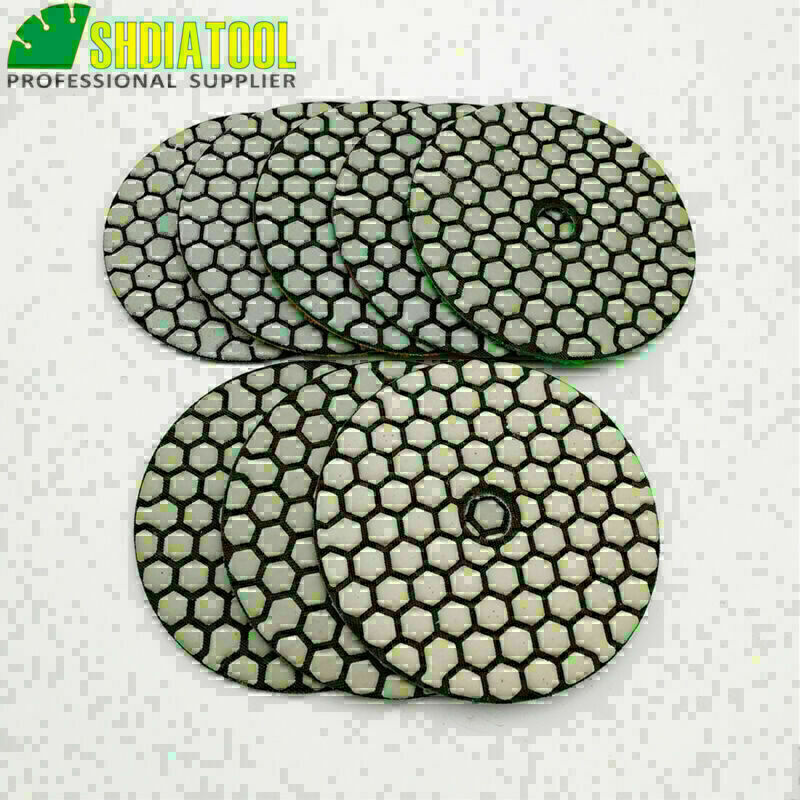 7pcs/set 4″ 100mm Dry Polishing Pad Diamond Sanding Disc for Granite Marble Tile