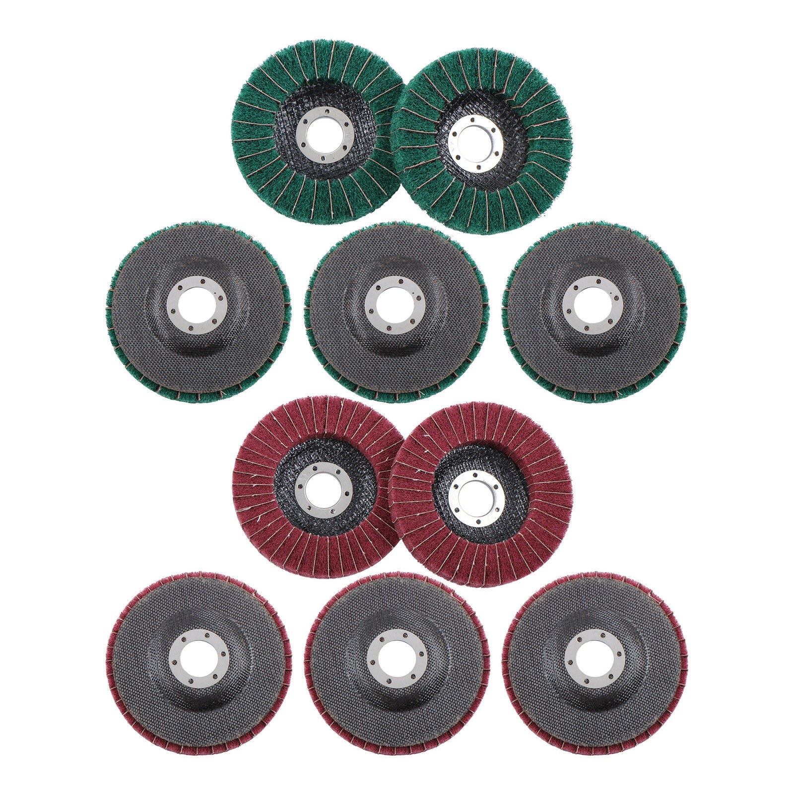 10 Pack: 4-1/2″ x 7/8″ Scour Flap Discs Grinding Sanding Discs (120 & 240 Grit)