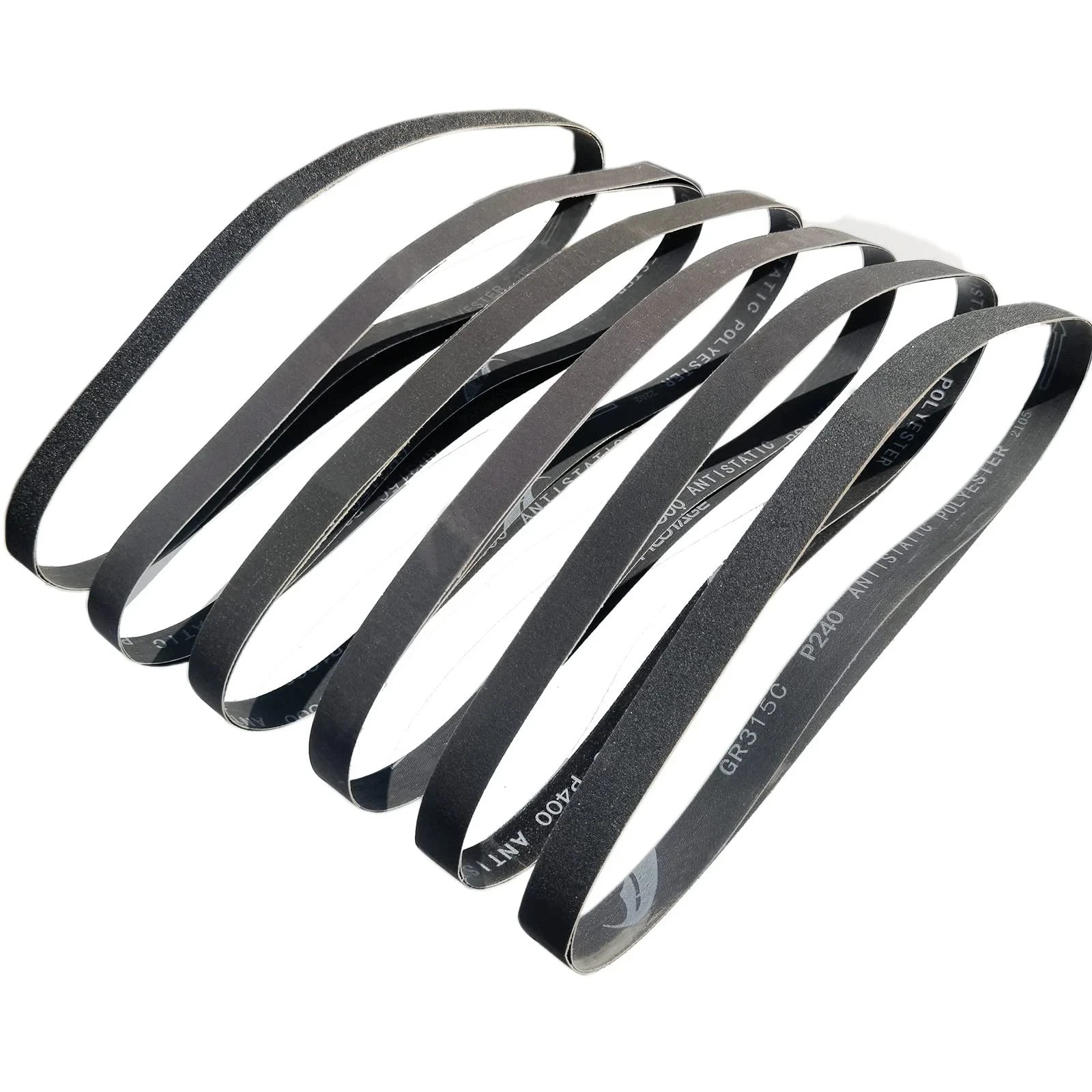 12 Pack 1 x 42 Inch Silicon Carbide Sanding Belts Assortment -120 240 400 600…