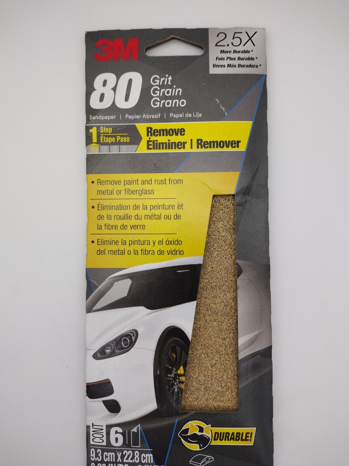 3M 80 Grit Sandpaper 3 Packs With 6 Pcs In Each Pack New 03035
