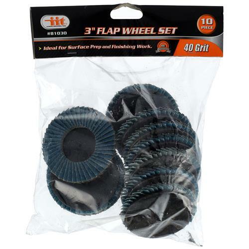 10pc 3″ 40 Grit Flap Wheels Surface Discs 1/4″ Sanding Grinding Prep Pads 81030