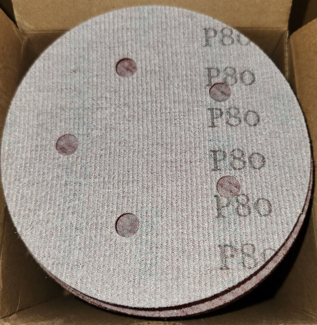 CGW Abrasives 52549 Longlife 5V 80 Grit Sanding Disc, Box of 100