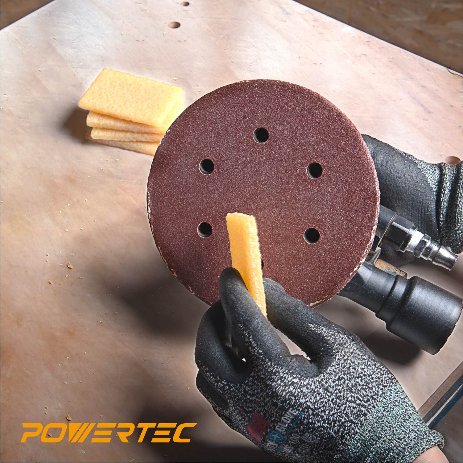 POWERTEC Abrasive Belt Cleaner for Sanding Belts, Discs & Sandpapers, 10 Pack