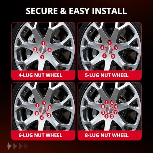 M14x1.5 Chrome Wheel Lug Nuts Set 32 PCS for Chevy Silverado Ram GMC Sierra
