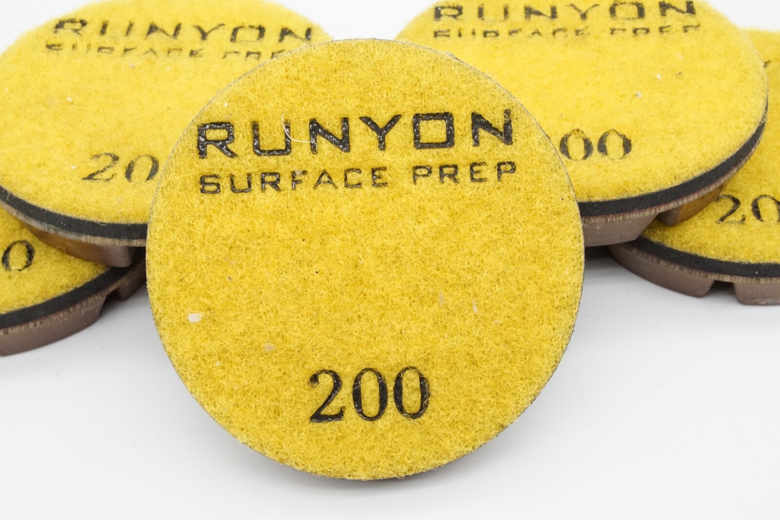 New Pack of 6 Genuine OEM Runyon 200 Grit RSP 3″ Race Resin Pad RUTYPC30200