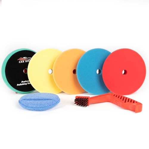 CARROAD 7pc 6.5 Inch Buffing Pads Kit – Heavy Cut to 7pc 6.5inch standard