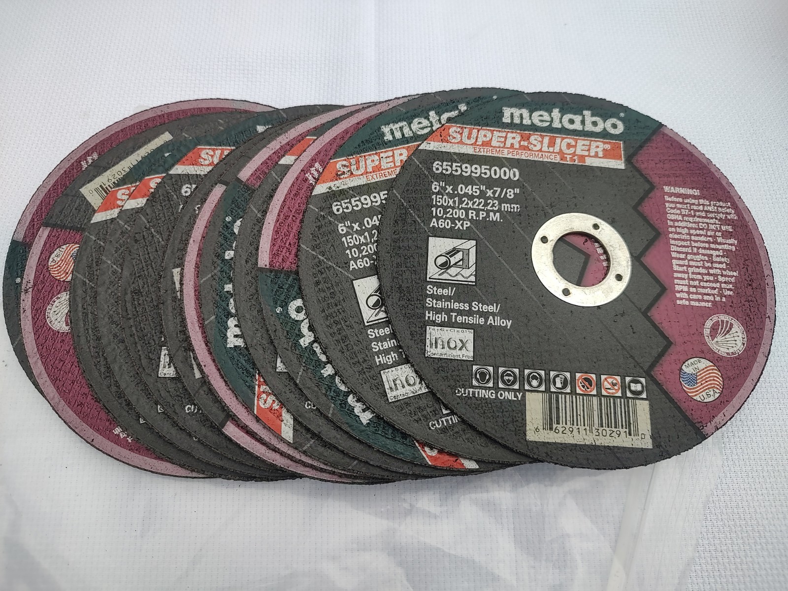 Metabo 55995 Straight Cut-Off Wheel 6″x.045″x7/8″ Super Slicer Type 1 A60 XP 12x