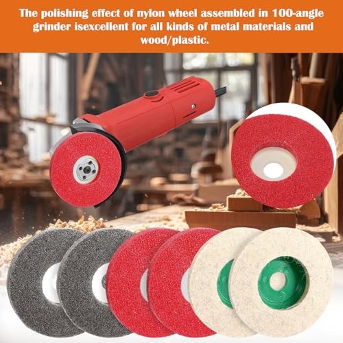 18 Pack 4 Inch Buffering Wheels Polishing Kit with Compound for Angle Grinder,