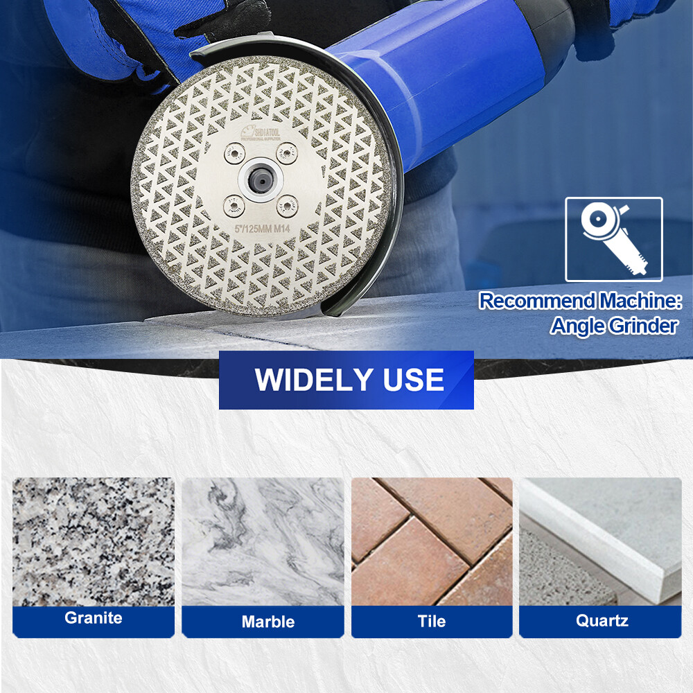 5/8-11 4.5″/115mm Diamond Cutting Grinding Disc Granite Marble Grinder Saw Blade