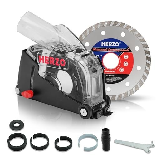 Dust Shroud for Angle Grinder – 5″ & 4.5″ Cutting Guard, Dust Extraction Tool