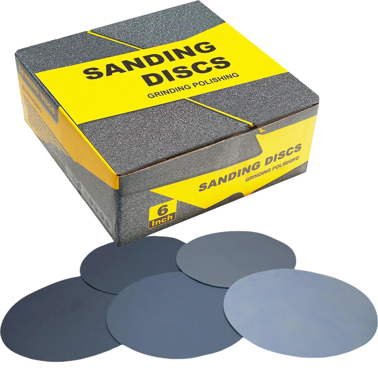 50 PCS 6 Inch Hook and Loop Sanding Discs Assorted-1200 1500 2000 3000 5000 Grit