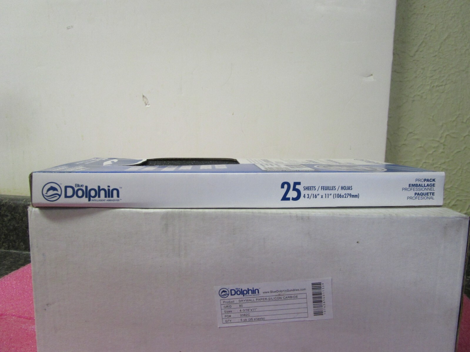 Qty (125) Blue Dolphin 80 Grit Drywall Sanding Sheets 4 3/16″x11″