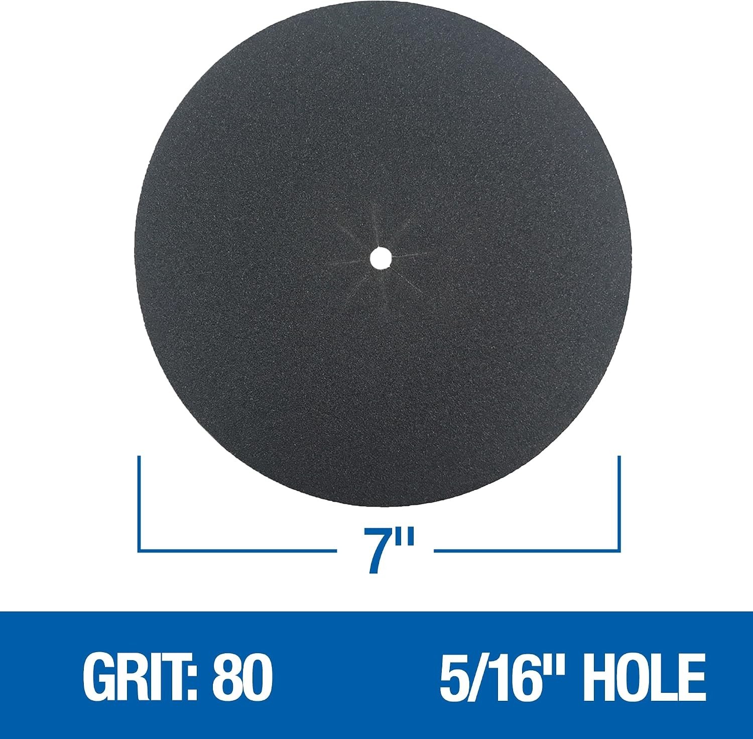 50 Silicon Carbide Floor Edger Discs – 7″ x 5/16″ Hole, Grit 80F Quality Assured