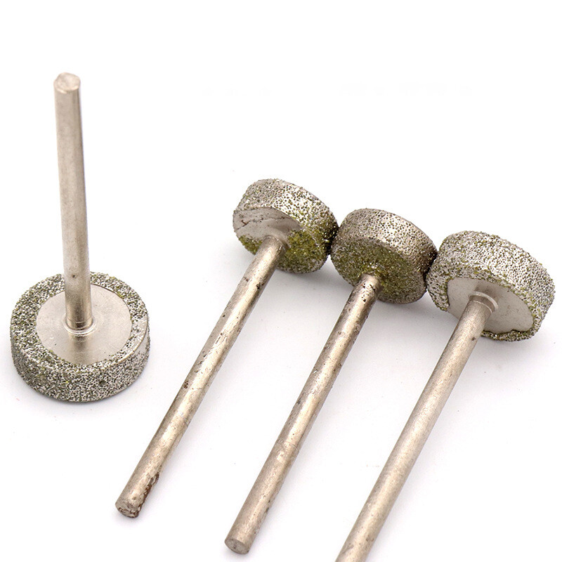 3mm Shank Diamond Grinding Head E Burr Bit Jade Stone Carving Polishing Tools