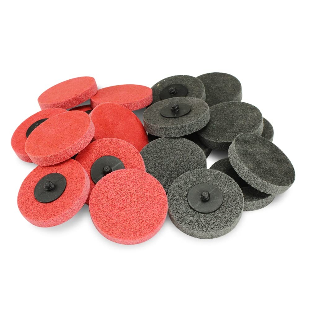 BHA Surface Preparation Quick Change Discs, 3 Inch – 10 Pack (Red (Fine))