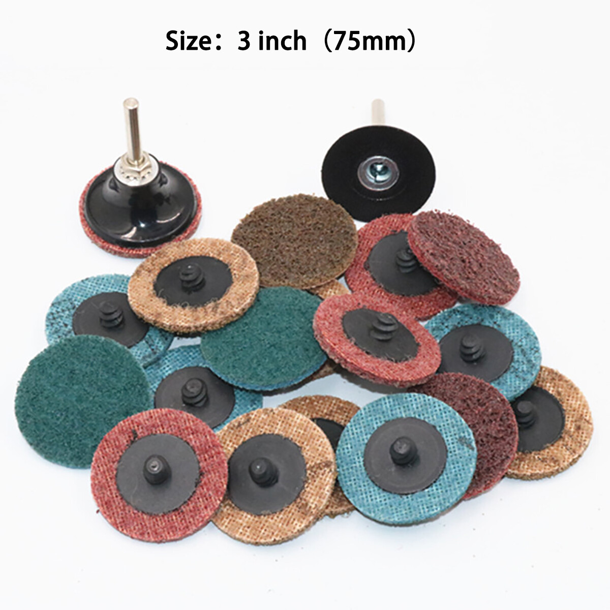 75mm 3″ Type R Roll Lock Quick Change Discs Die Grinder Sanding Pads 150 240 400