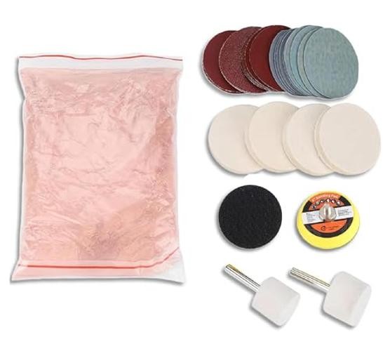 Windshield Scratch Remover Set Glass Polishing Kit Abrasive Discs Polish Pads