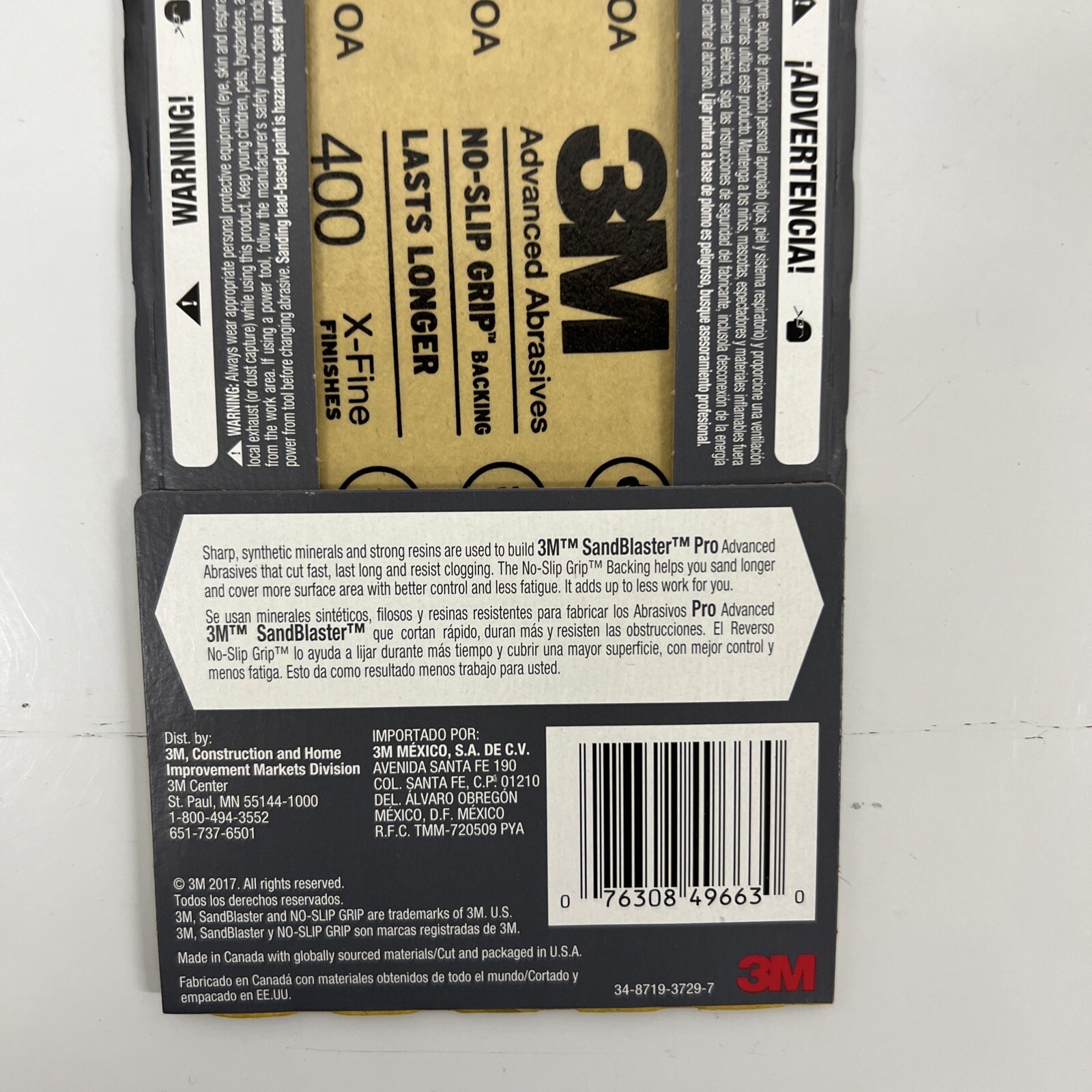 3M SandBlaster Pro Extra Fine 400 Grit Sheet Sandpaper 2 Pack