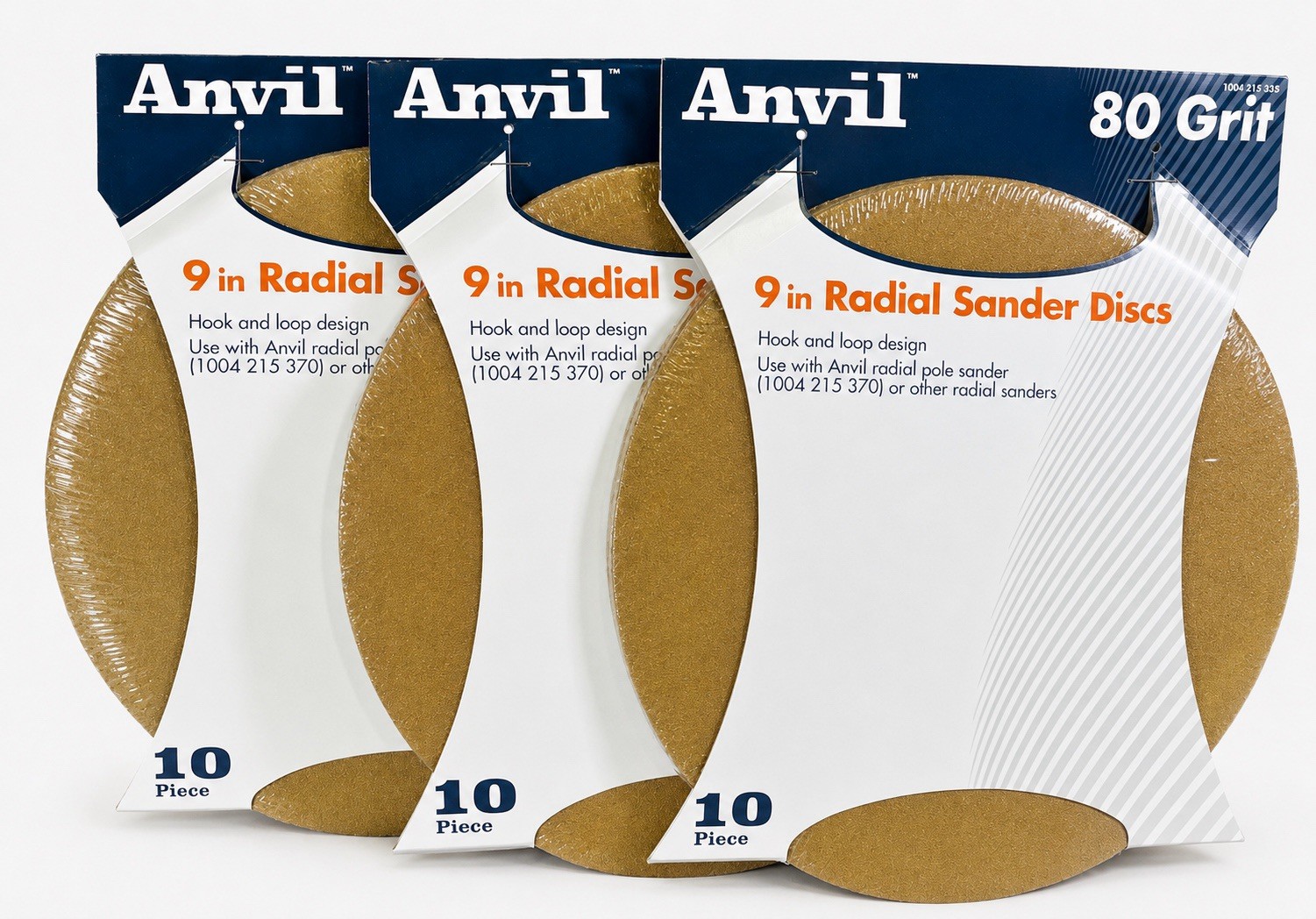 (30) Anvil 9″ 80 Grit Radial Sanding Discs Hook & Loop | Fits Pole Sanders