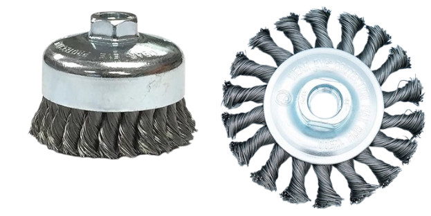 Welding Rust Paint Removal 4″ Stainless Cup Brush + 4″ Carbon Steel Wire Wheel