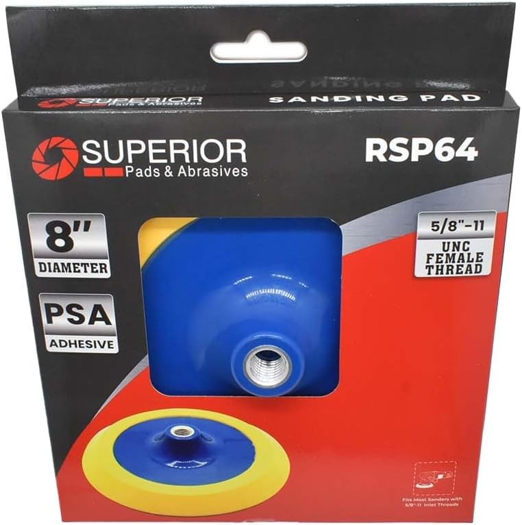 8″ PSA Adhesive Polisher Pad 5/8″-11 Thread Sanding Backing Disc Heavy Duty US