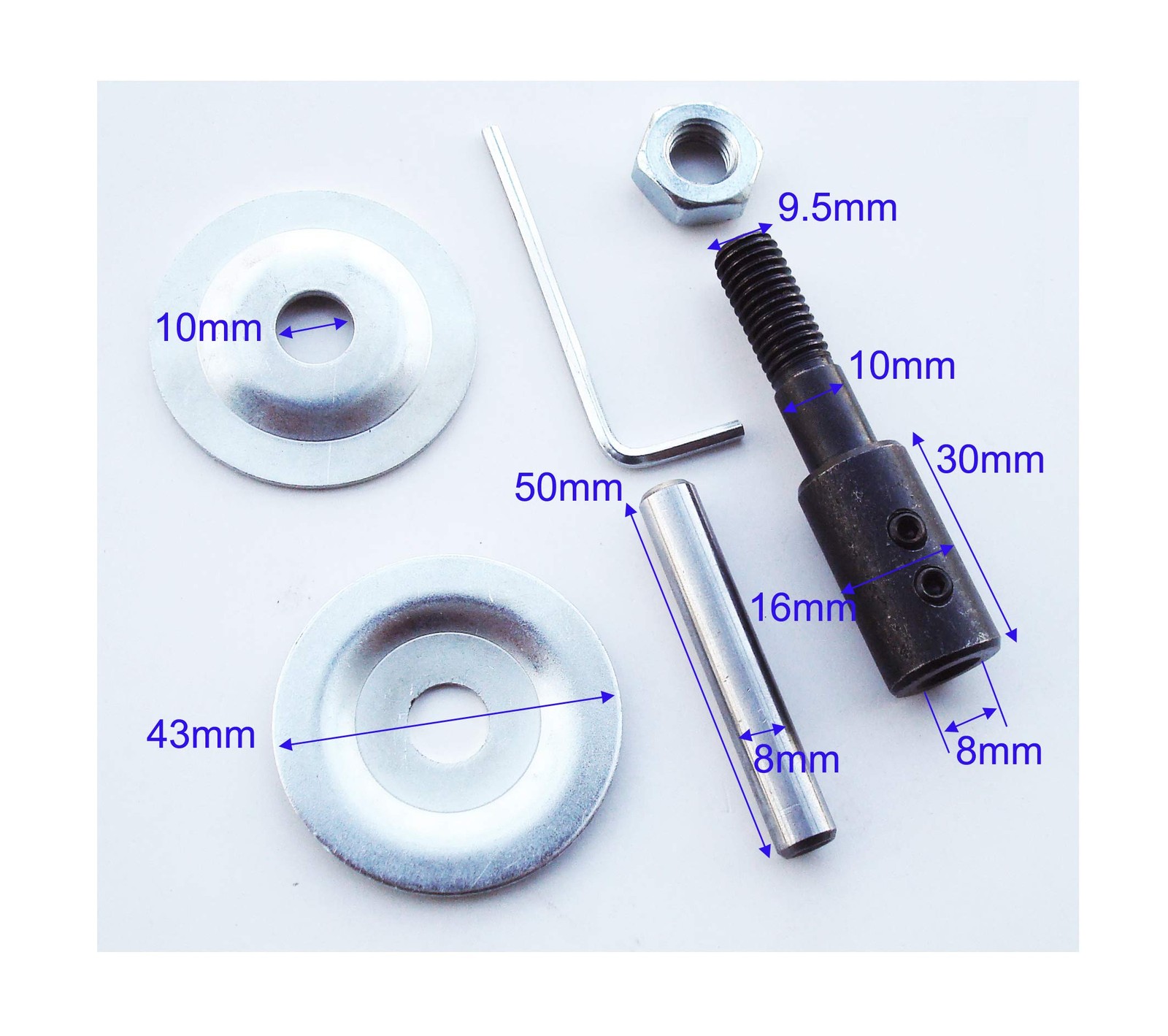 Shaft Arbor Extension Motor Arbor Threaded Shaft Adapter for Buffing Grinding…