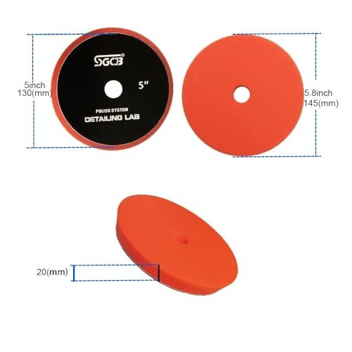 Pro 5″ DA Buffing Polishing Pad Buffer Pads 4Pcs Coarse to Fine for 5 5″ Set