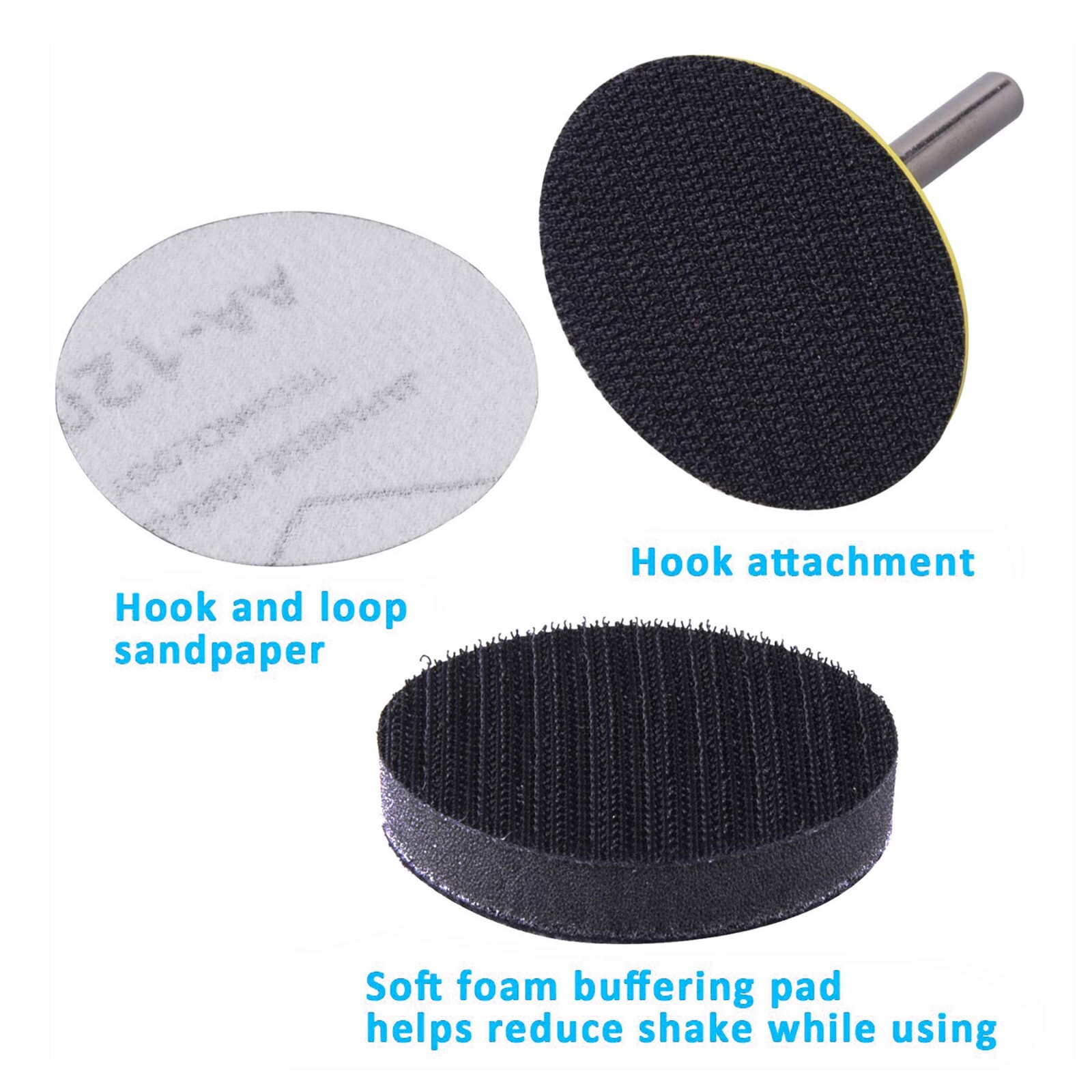306PC 2 inch Sanding Discs Dry Hook Loop 80-3000 Grit for Drill Die Grinder US