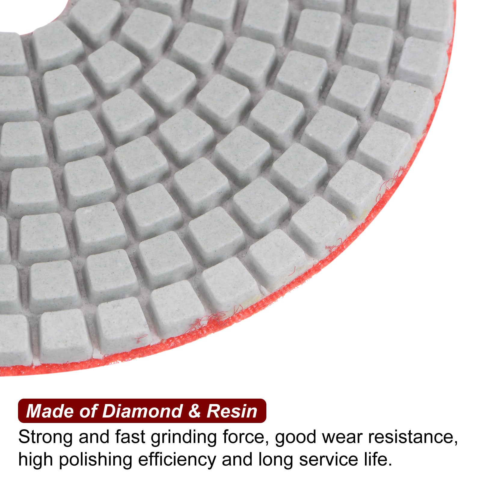 5pcs 4″ Grit 400 Diamond Polishing Pad Wet/Dry for Stone Concrete Marble Quartz