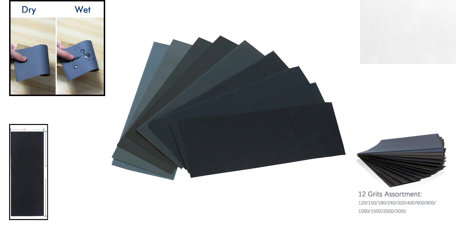 Versatile 24PC Sandpaper Variety – Fine Grits for Professional Finishing