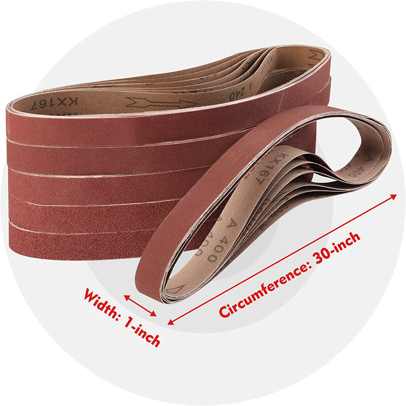 WORKPRO 36 Pack 1 x 30″ Sanding Belts 60-400 Grits Aluminum Oxide Abrasive Belts