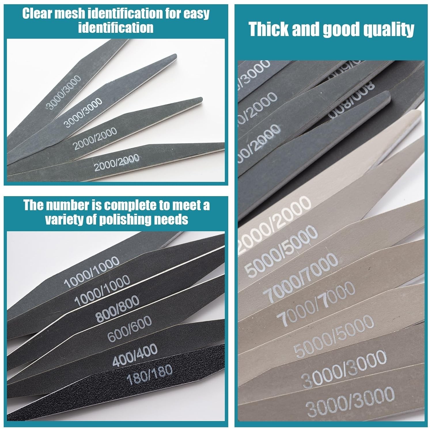 Sanding Sticks 20 PCS Low Grit Double Angle Tools for Plastic Model Wood Metal