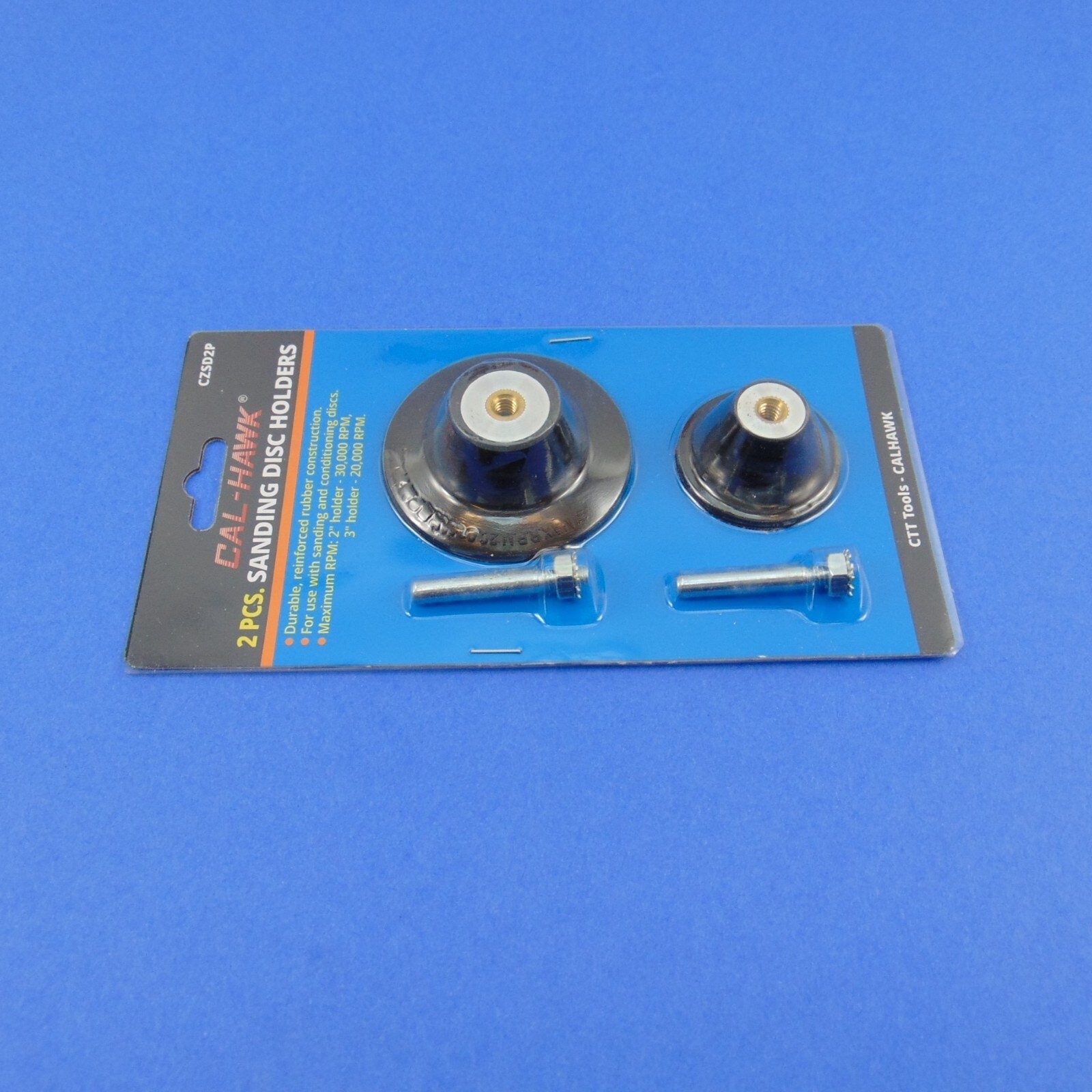 2-Pc Sanding Grinder Disc Holder Set w/ Mandrels 2” & 3” Pad Drill Mounted Tool