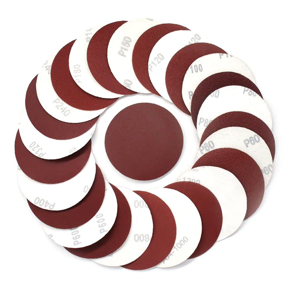 1″ to 7″ Inch Dry Sanding Discs Pads Hook & Loop Sandpaper Pads 40-2000 Grit