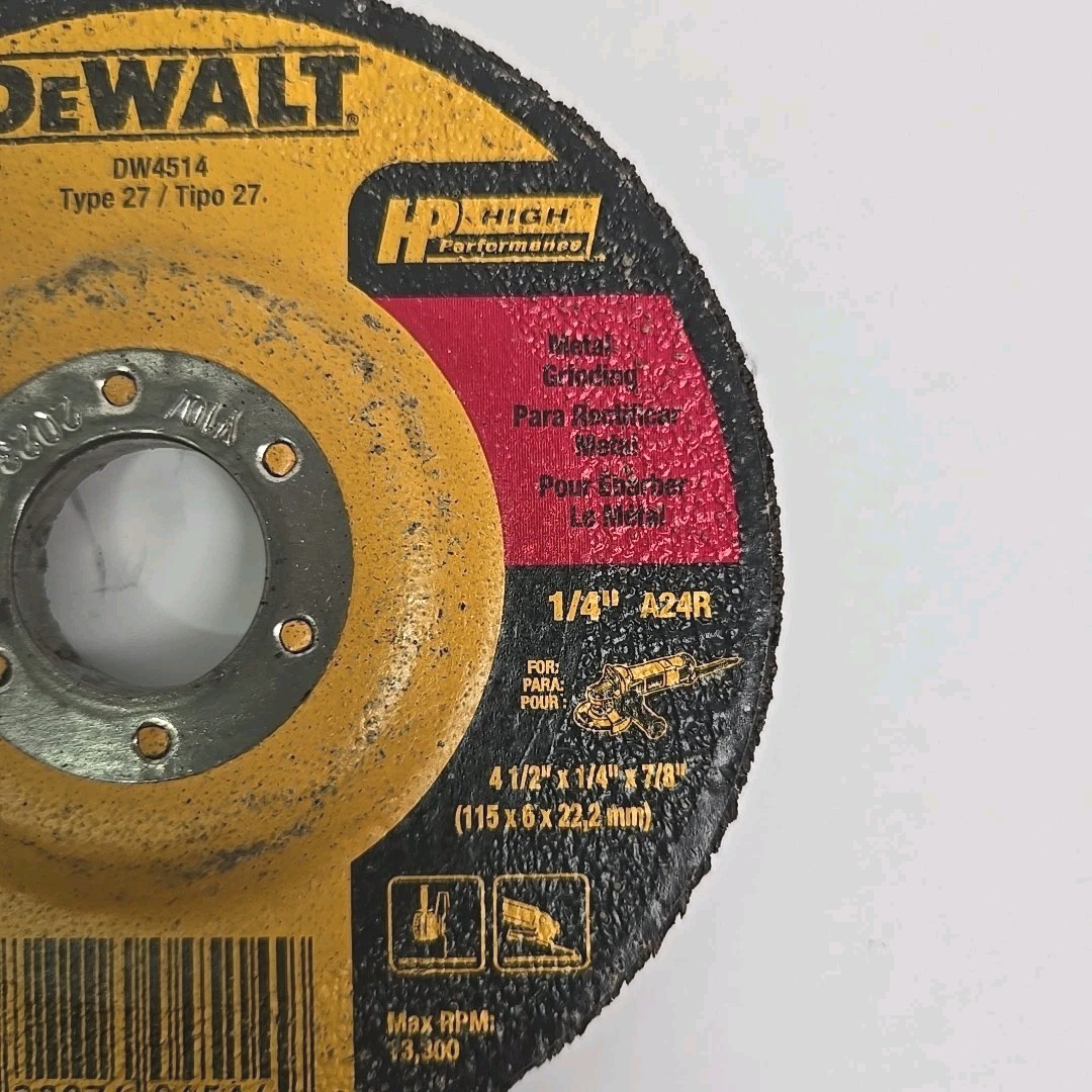 DEWALT DW4541 4.5 inch Grinding Wheel – Yellow (3 Pack)