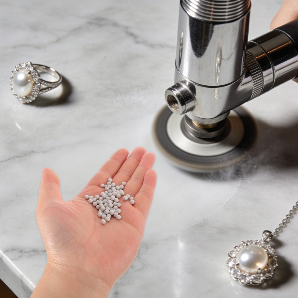 Durable White Ceramic Rock Tumbler Media for Jewelry Cleaning and Polishing