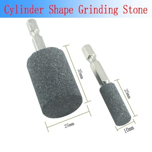 6 Pcs Rotary Grinding Stone, 1/4” Hex Shank Abrasive Stone Mounted Grinding
