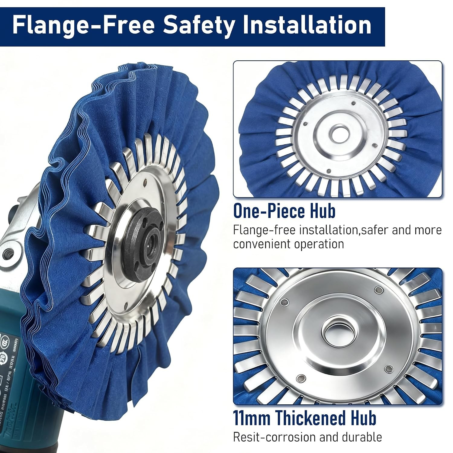 Comprehensive 11-Piece Polishing Wheels for Angle Grinders | Easy & Secure