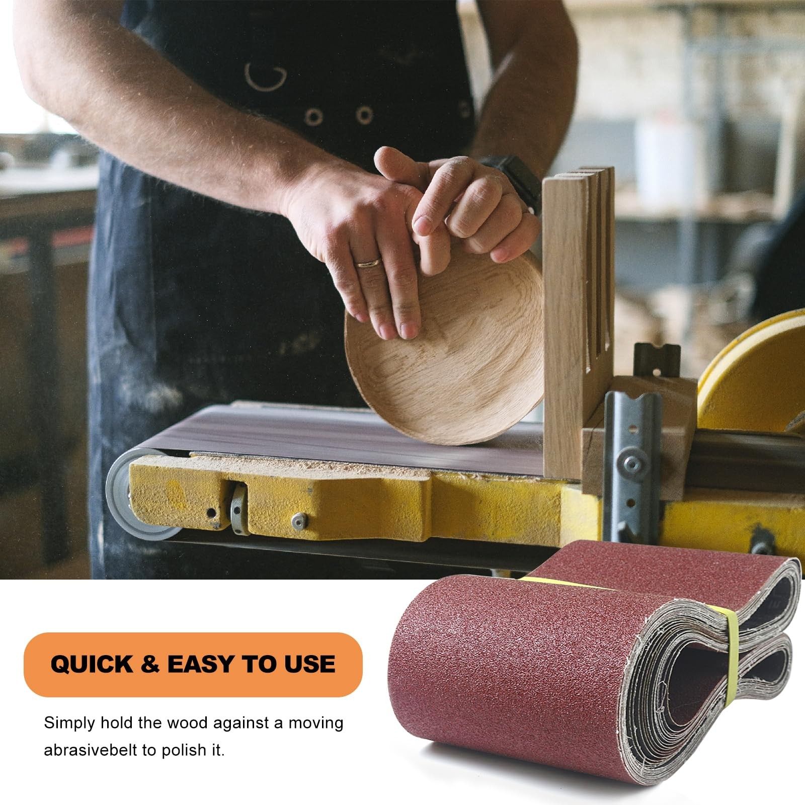 6 x 48 Inch Aluminum Oxide Sanding Belt, 15PCs Belt 6×48(15pcs), Red