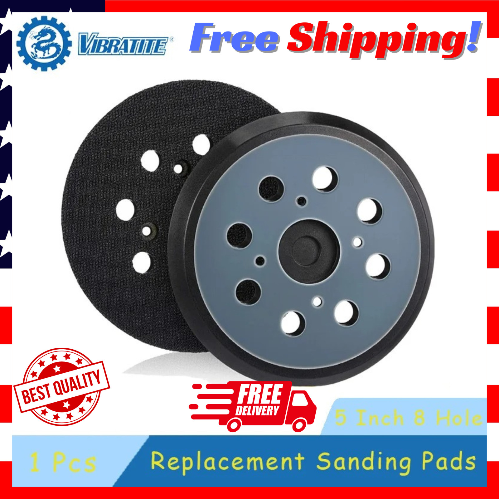 1* 5″ Hook&Loop Sander Pad for Ryobi RS290 RS280 RS280VS RS281 RS281VS P410 P411