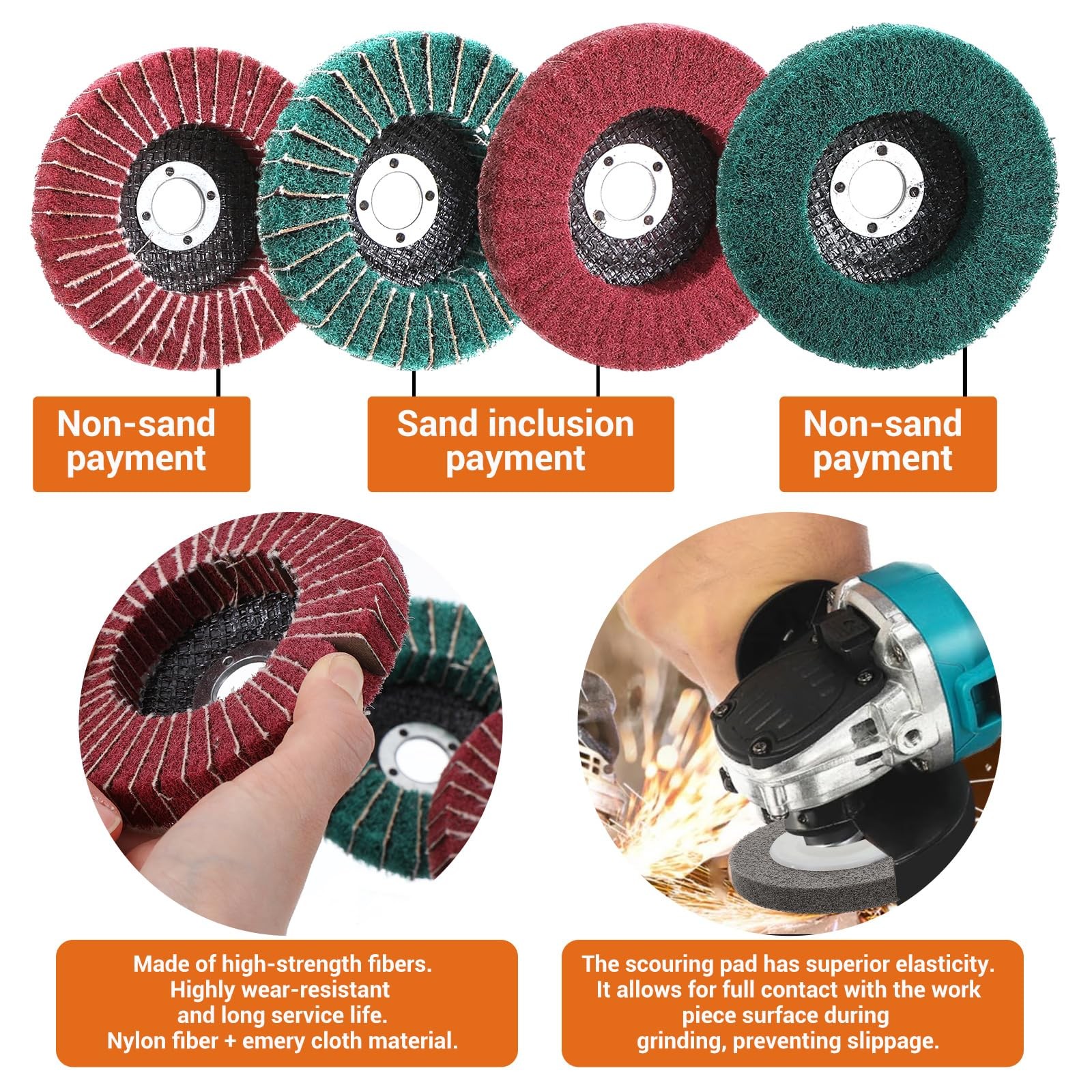 18 Pack 4 Inch Buffering Wheels Polishing Kit with Compound for Angle Grinder…