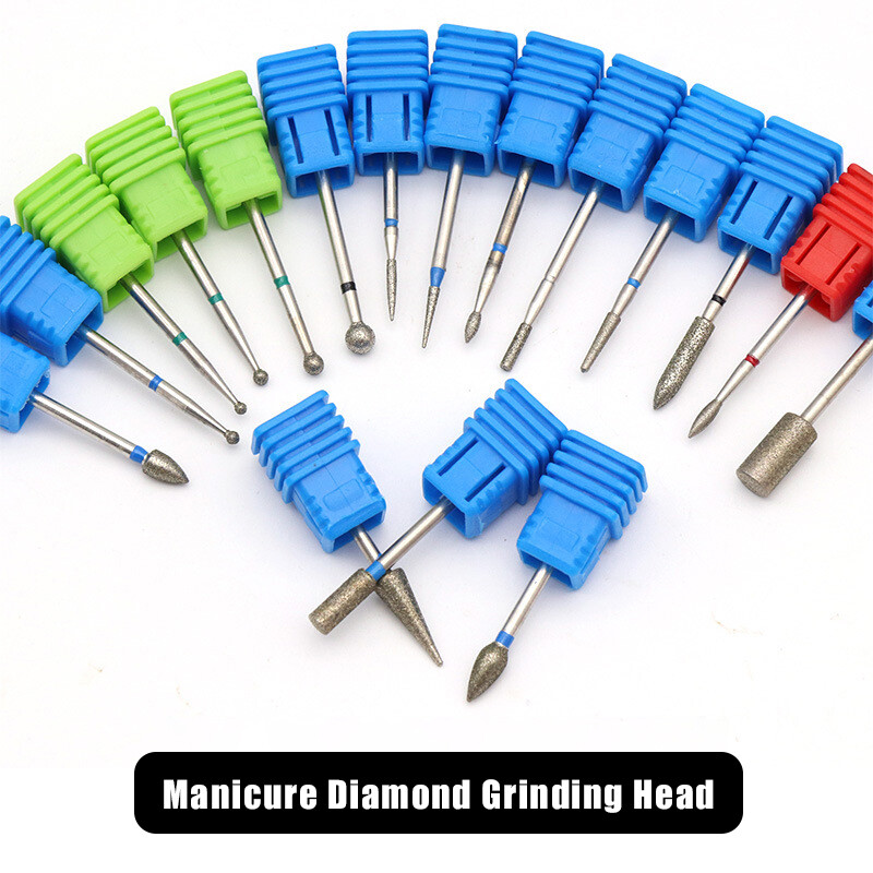 Manicure Diamond Grinding Head Nail File Drill Bit Electric Polishing Tools