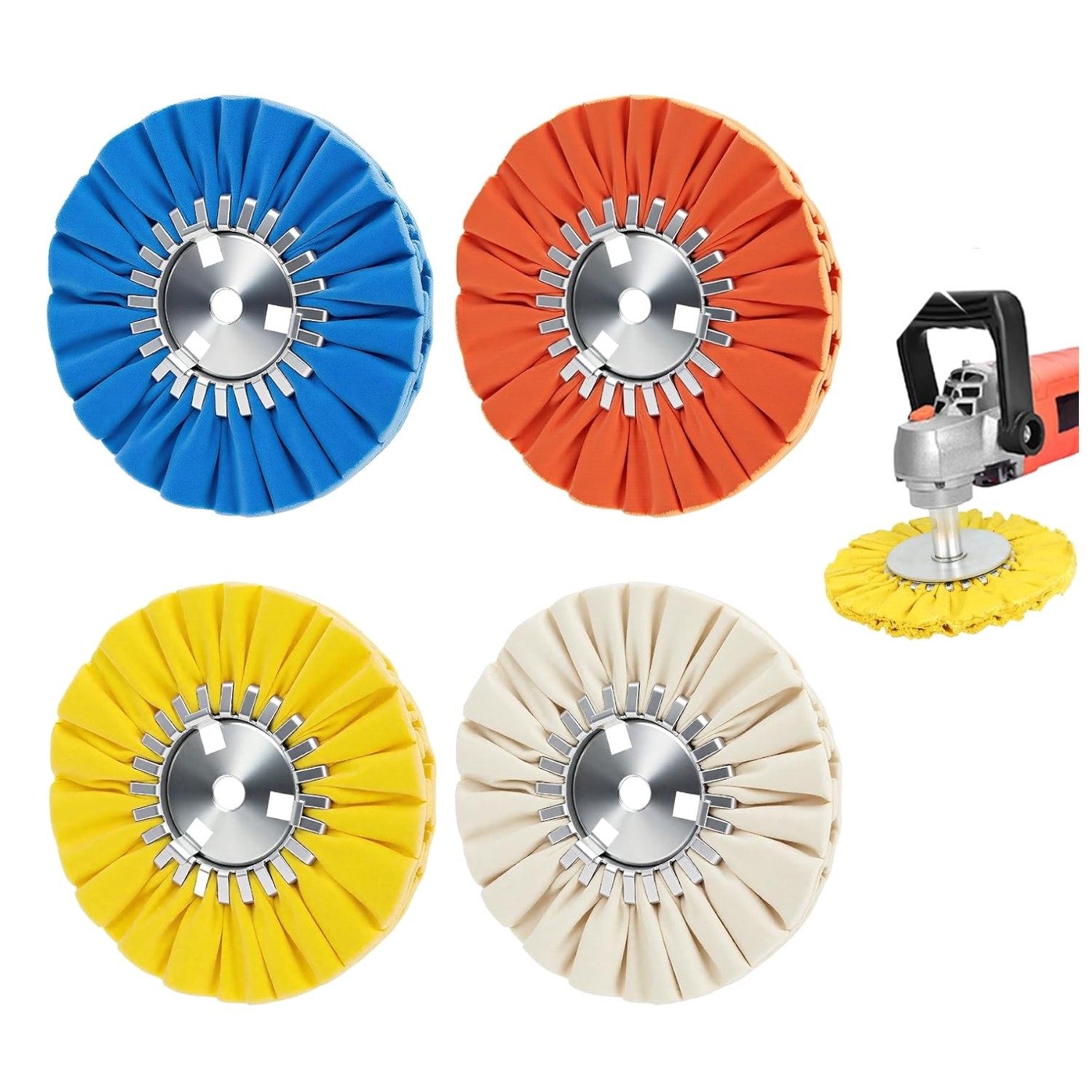 Airway Buffing Wheel Kit – 4 Pcs, 8″ Diameter