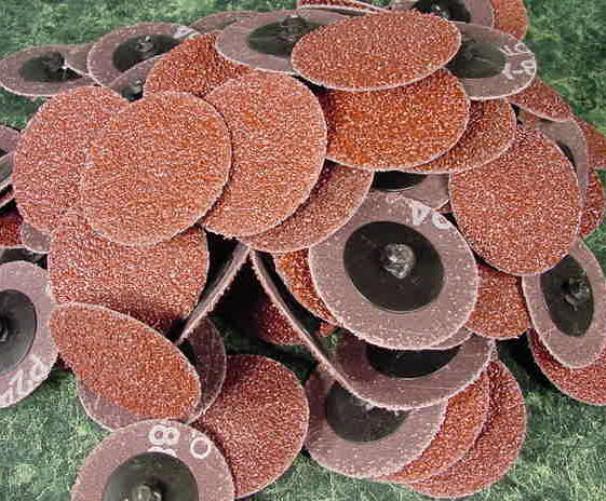 100pc 2 ” ROLL LOCK SANDING DISC 24 Grit MADE IN USA Heavy Duty sand inch