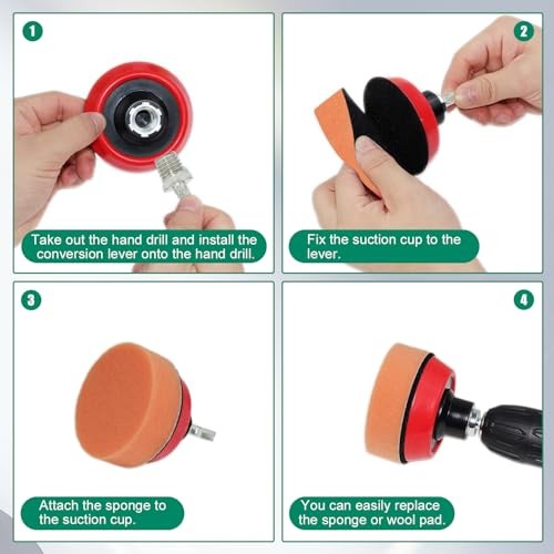 134Pack 3″ Wet Dry Sanding Discs Kit for Drill Sanding Attachment, 60 to 96
