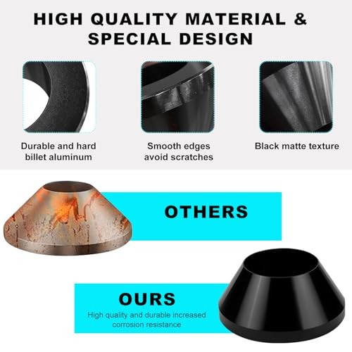 Manual Tire Changer Centering Cone, Aluminum Tapered Automotive Tire Black